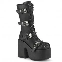 Demonia CAMEL-115 Black Vegan Leather