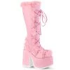Demonia New Arrivals CAMEL-311 Pastel Pink Vegan Leather