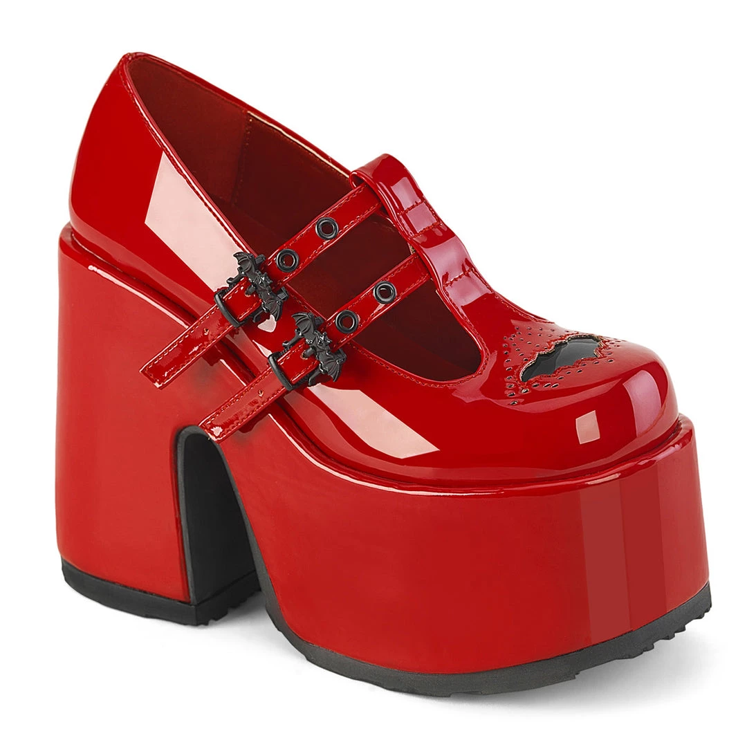 Demonia CAMEL-55 Red Patent 3 Demonia CAMEL-55 Red Patent