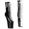 Pleaser CRAZE-1040TT Black-White Patent/Black-White