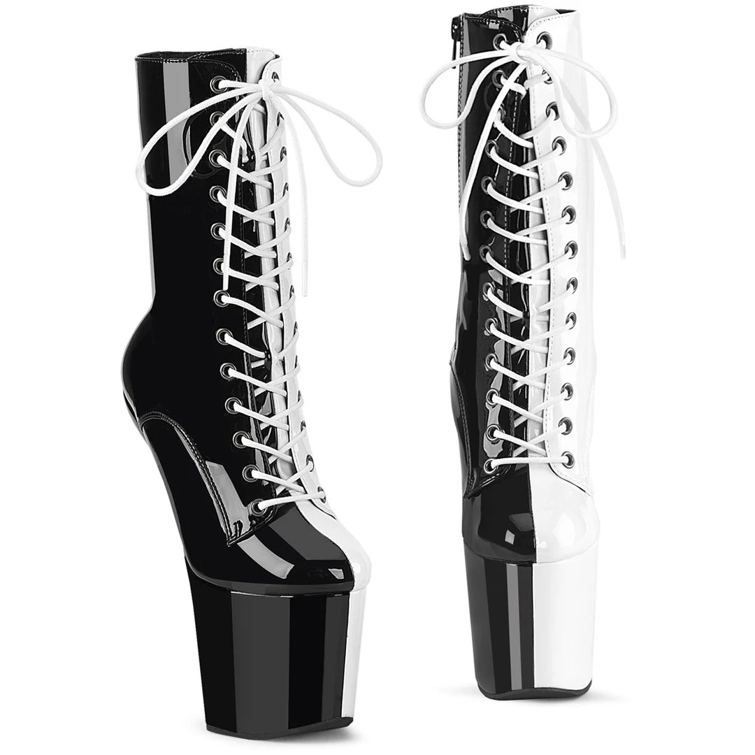 Pleaser CRAZE-1040TT Black-White Patent/Black-White 3 Pleaser CRAZE-1040TT Black-White Patent/Black-White