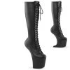 Pleaser CRAZE-2023 Black Stretch Faux Leather/Black Matte