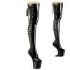 Pleaser CRAZE-3050 Black Stretch Patent/Black
