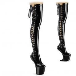 Pleaser CRAZE-3050 Black Stretch Patent/Black