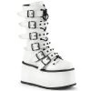 Demonia New Arrivals DAMNED-225 White Vegan Leather