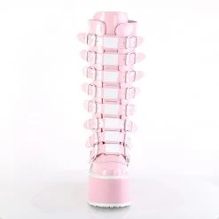 Demonia New Arrivals DAMNED-318 Baby Pink Holo Patent