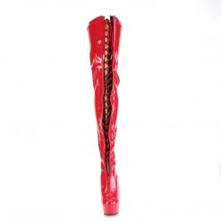 Pleaser New Arrivals DELIGHT-3027 Red-Black Stretch Patent/Red