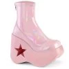 Demonia New Arrivals DYNAMITE-100 Baby Pink Stretch Holo