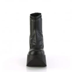 Demonia New Arrivals DYNAMITE-100 Black Stretch Vegan Leather