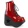 Demonia New Arrivals DYNAMITE-106 Red Patent