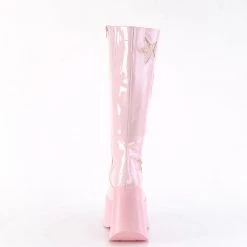 Demonia DYNAMITE-218 Baby Pink Patent-Baby Pink Multi Gliter
