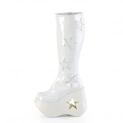 Demonia DYNAMITE-218 White Patent-White Multi Glitter