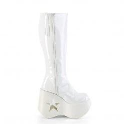 Demonia DYNAMITE-218 White Patent-White Multi Glitter