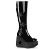 Demonia New Arrivals DYNAMITE-218 Black Patent-Black Multi Glitter