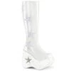 Demonia DYNAMITE-218 White Patent-White Multi Glitter