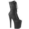 Pleaser ENCHANT-1040PK Black Faux Leather/Black Matte