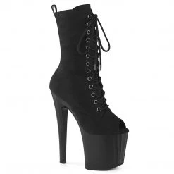 Pleaser ENCHANT-1041FS Black Faux Suede/Black Matte