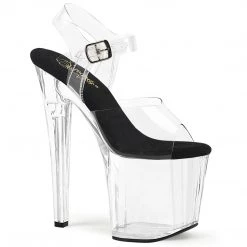 Pleaser ENCHANT-708 Clear -Black/ Clear