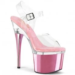 Pleaser ESTEEM-708 Clear / Clear -Baby Pink Chrome Upcoming Styles (Preview)