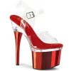 Pleaser ESTEEM-708 Clear / Clear -Red Chrome Upcoming Styles (Preview)