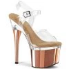 Pleaser ESTEEM-708 Clear / Clear -Rose Gold Chrome Upcoming Styles (Preview)