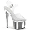 Pleaser ESTEEM-708 Clear / Clear -Silver Chrome