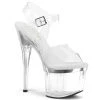 Pleaser ESTEEM-708 Clear /Silver Chrome- Clear