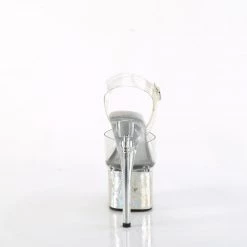 Pleaser ESTEEM-708CK Clear / Clear -Silver Holo Crackle