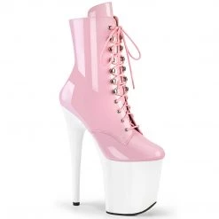 Pleaser Upcoming Styles (Preview) FLAMINGO-1020 Baby Pink Patent/White
