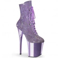 Pleaser New Arrivals FLAMINGO-1020CHRS Lavender Multi Rhinestones/Lavender Chrome