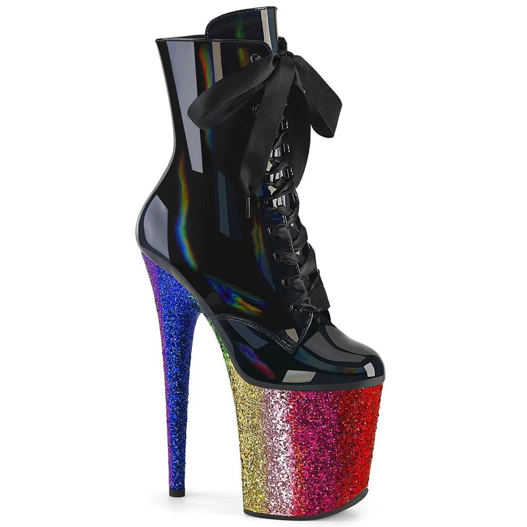 Pleaser FLAMINGO-1020HG Black Holo Patent/Rainbow Glitter Upcoming Styles (Preview) 3 Pleaser FLAMINGO-1020HG Black Holo Patent/Rainbow Glitter Upcoming Styles (Preview)
