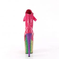 Pleaser FLAMINGO-1020HG Hot Pink Holo Patent/Rainbow Glitter Upcoming Styles (Preview)