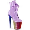 Pleaser FLAMINGO-1020HG Lavender Holo Patent/Rainbow Glitter Upcoming Styles (Preview)