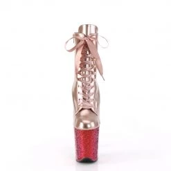 Pleaser FLAMINGO-1020HG Rose Gold Holo Patent/Rainbow Glitter Upcoming Styles (Preview)