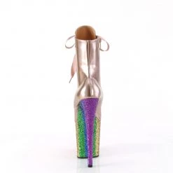 Pleaser FLAMINGO-1020HG Rose Gold Holo Patent/Rainbow Glitter Upcoming Styles (Preview)