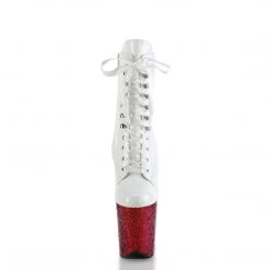 Pleaser FLAMINGO-1020HG White Holo Patent/Rainbow Glitter Upcoming Styles (Preview)