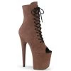 Pleaser FLAMINGO-1021FS Caramel Faux Suede/Caramel Faux Suede