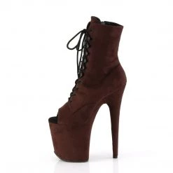 Pleaser Upcoming Styles (Preview) FLAMINGO-1021FS Mocha Faux Suede/Mocha Faux Suede