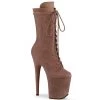Pleaser New Arrivals FLAMINGO-1050FS Caramel Faux Suede/Caramel Faux Suede