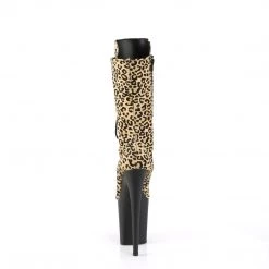 Pleaser FLAMINGO-1050LP Leopard Print Pony Hair/Black Matte New Arrivals