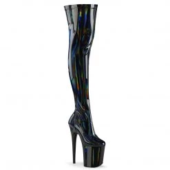 Pleaser Upcoming Styles (Preview) FLAMINGO-3000HWR Black Stretch Holo/Black Holo