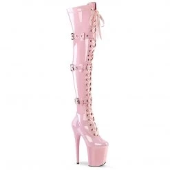 Pleaser Upcoming Styles (Preview) FLAMINGO-3028 Baby Pink Stretch Patent/Baby Pink