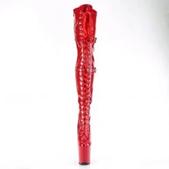 Pleaser Upcoming Styles (Preview) FLAMINGO-3028 Red Stretch Patent/Red