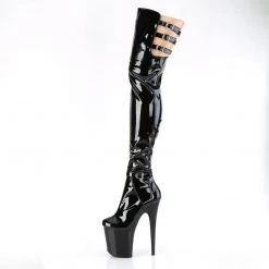 Pleaser FLAMINGO-3055 Black Stretch Patent/Black Upcoming Styles (Preview)