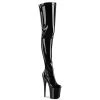 Pleaser FLAMINGO-4000 Black Stretch Patent/Black