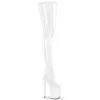 Pleaser FLAMINGO-4000 White Stretch Patent/White Upcoming Styles (Preview)