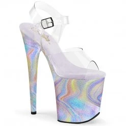 Pleaser Upcoming Styles (Preview) FLAMINGO-808CRF Clear /Lavender Multi Glitters