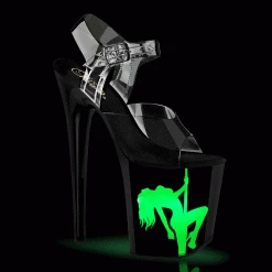 Pleaser FLAMINGO-808NLSG Clear /Black-Multi