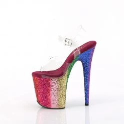 Pleaser FLAMINGO-808RBG Clear /Rainbow Glitter Upcoming Styles (Preview)