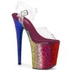 Pleaser FLAMINGO-808RBG Clear /Rainbow Glitter Upcoming Styles (Preview)